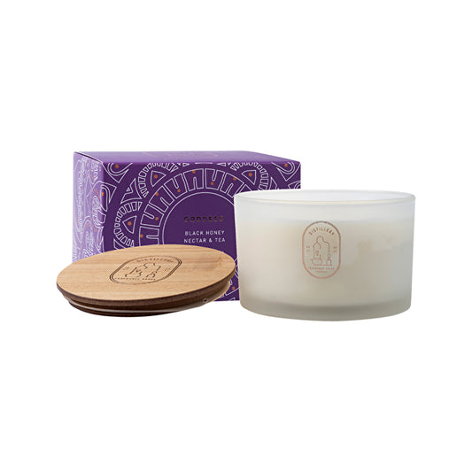 Distillery Fragrance House Triple Wick Soy Candle - Black Honey Nectar & Tea 450G - Halfpenny Discount Pharmacy