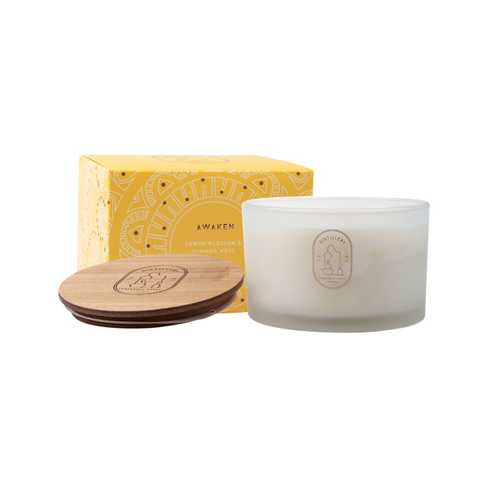 Distillery Fragrance House Triple Wick Soy Candle - Lemon Blossom & Summer Moss 450G - Halfpenny Discount Pharmacy